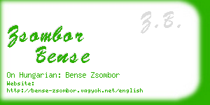 zsombor bense business card